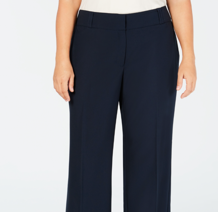 Calça Alfani Plus &amp; Petite Plus Size Curvy Bootcut com Controle de Barriga Azul Tamanho 16W