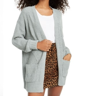 Cardigan feminino Hippie Rose manga comprida aberto verde tamanho grande