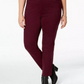 Jeans feminino estilo &amp; co com controle de barriga e perna reta, vinho, tamanho 16
