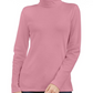 Karen Scott Blusa de gola alta feminina de algodão rosa tamanho pequeno grande