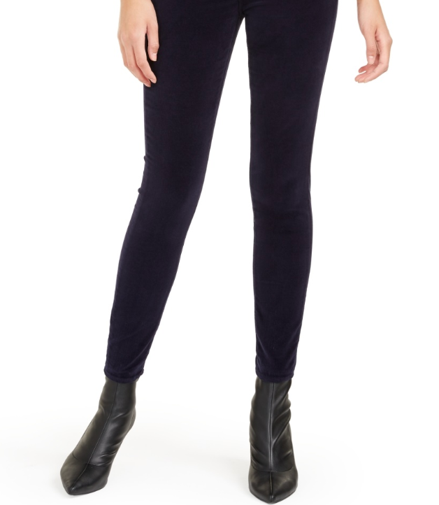 Jeans Hilary Velvet de cintura alta feminino, tamanho 26, azul