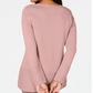Karen Scott Suéter Feminino de Algodão com Gola Canoa Rosa Tamanho P