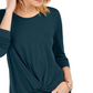 Top feminino com frente torcida, verde, tamanho 2, extra grande, da Style &amp; Co