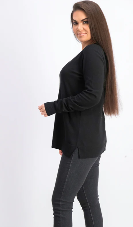 Karen Scott Suéter Feminino Gola V Preto Tamanho Extra Pequeno