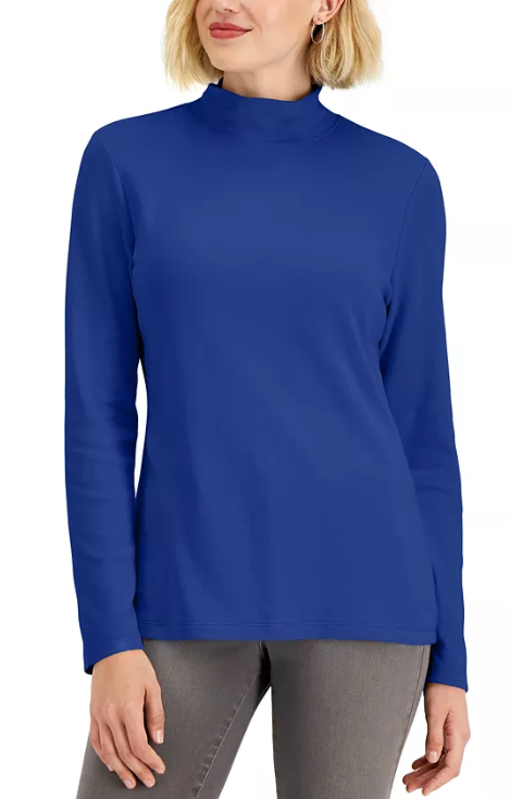 Karen Scott Sport Top Feminino Gola Redonda Azul Tamanho Médio