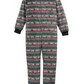 Pijama estampado de rena Max &amp; Olivia Little &amp; Big Boy's, 1 peça, preto, tamanho grande (14-16)
