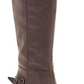 Botas femininas American Rag Emilee Fabric Almond Toe até o joelho, tamanho 9,5, marrom