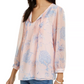 Blusa Tommy Hilfiger Feminina Estampa Floral Pintucked Rosa Tamanho Médio