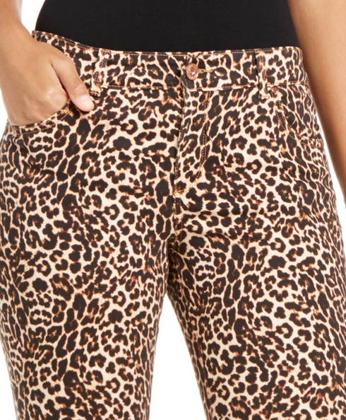 Calça jeans skinny feminina Incessential Leopard da INC International Concepts, marrom, tamanho 4