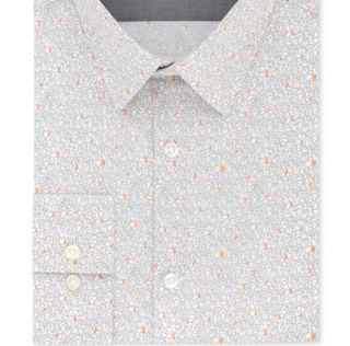 Camisa social masculina Calvin Klein com gola estampada laranja tamanho 14-14.1/2_32-33_P