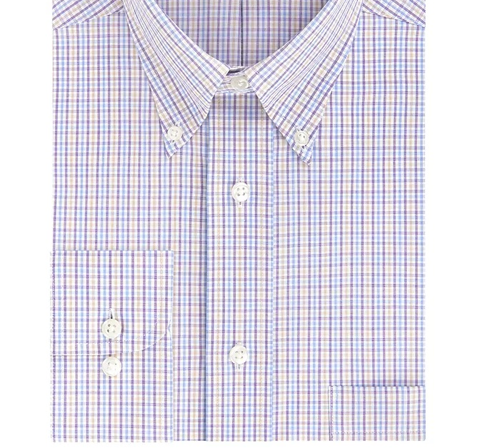 Camisa social masculina Eagle Classic Fit com gola elástica, roxa, tamanho 17_32/33 XL