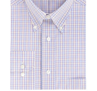 Eagle Men's Classic Fit Stretch Collar Dress Shirt Purple Size 17_32/33 XL