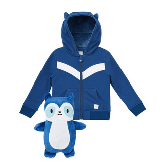 Cubcoats Kids Transformando 2 em 1 Rekka Zip up Unissex Azul