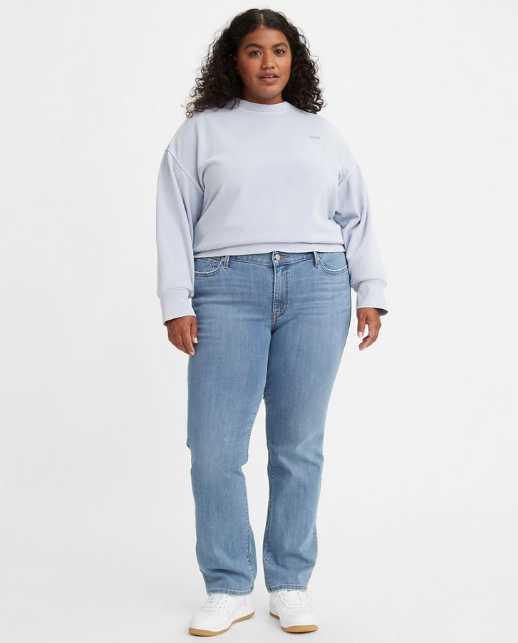 Calça Jeans Levi's Plus Size Classic Straight Leg Feminina Azul Tamanho 22W
