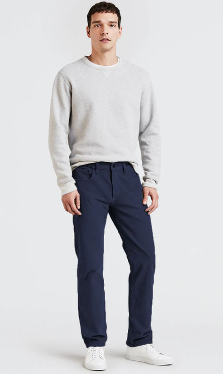 Calça Levi's Masculina 502 Taper Veludo Cotelê Azul Tamanho 31X32