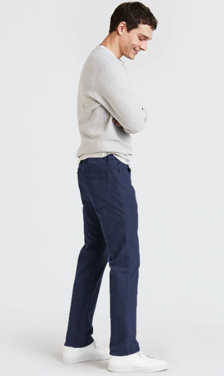 Calça Levi's Masculina 502 Taper Veludo Cotelê Azul Tamanho 31X32