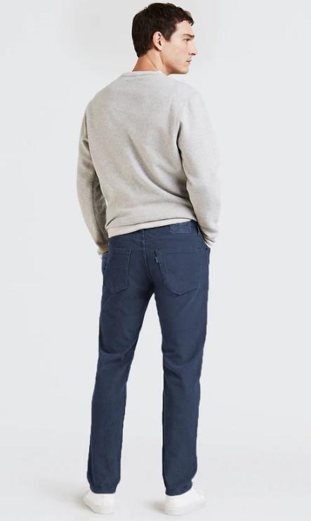 Calça Levi's Masculina 502 Taper Veludo Cotelê Azul Tamanho 31X32