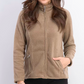 Jaqueta Karen Scott Sport Feminina com Zíper Zeroproof Fleece Marrom Tamanho Grande
