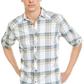 Camisa xadrez masculina Marc da INC International Concepts, cinza, tamanho XXG