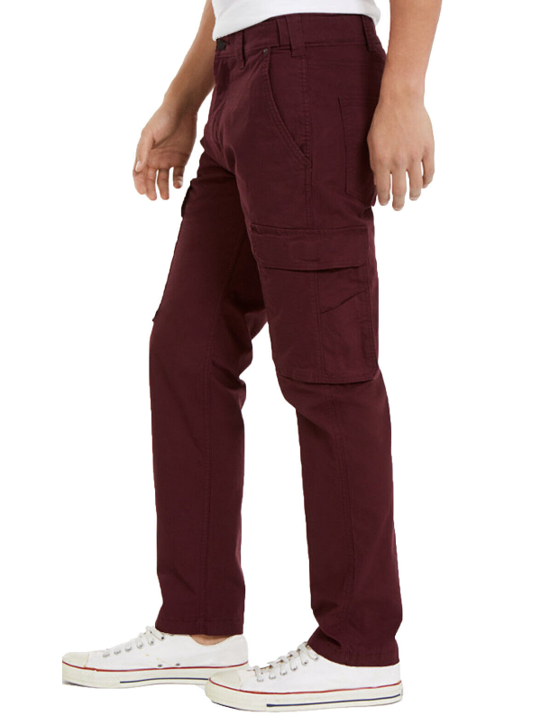 Calça cargo Levi's 502 Aviator Tapered Masculina, tamanho 30X32, vinho