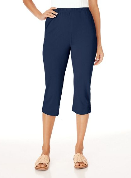 Calça Capri Feminina Style Co Azul Tamanho Pequeno