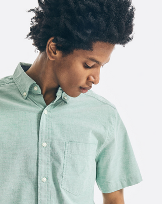 Camisa Oxford Stretch Masculina Nautica Verde Tamanho Grande