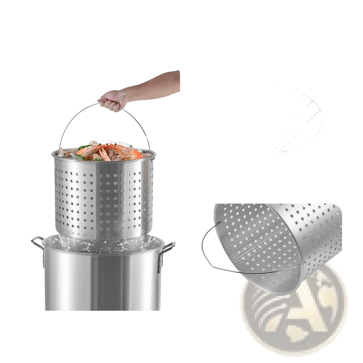 Seafood Boiling Kit 80 Qt Outdoor Crawfish Pot Basket