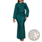 Sequin Lantern Sleeve Mermaid Two Piece Set