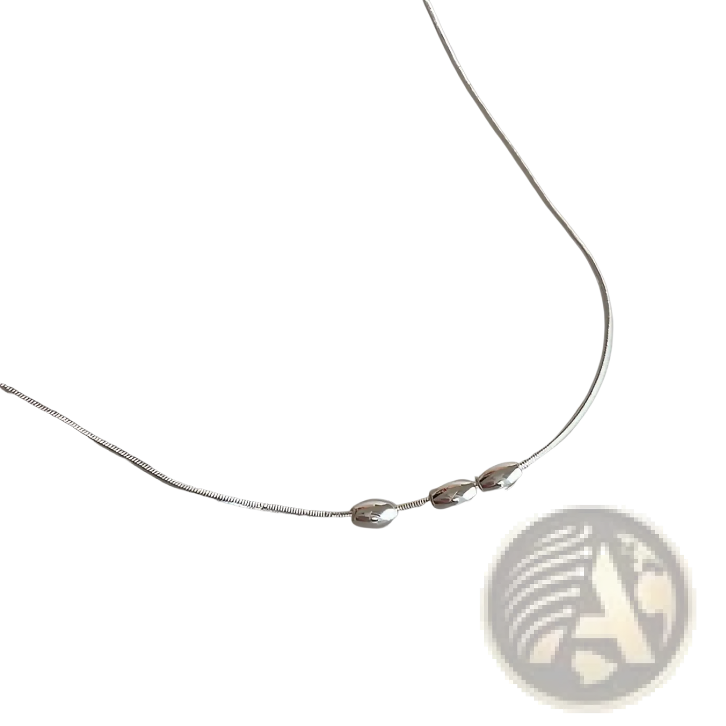 Set of Five Minimalist Silver and Pearl Pendant Necklaces