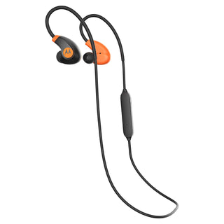 Motorola Verve Loop 2+ Fone de ouvido estéreo sem fio super leve à prova d'água preto/laranja