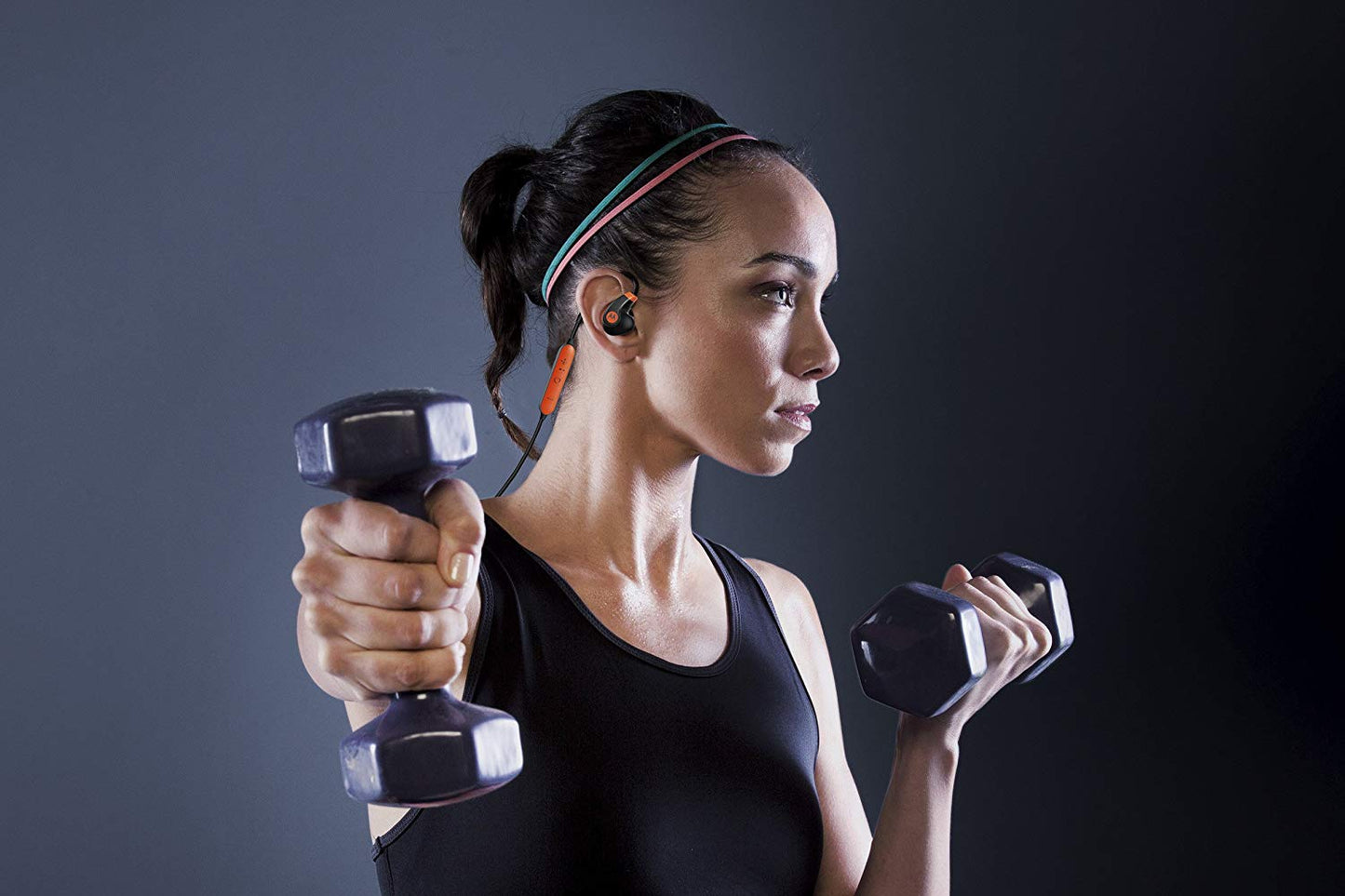 Motorola Verve Loop 2+ Fone de ouvido estéreo sem fio super leve à prova d'água preto/laranja