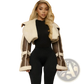 Shearling Leather Short Jacket for Women