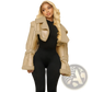 Shearling Leather Short Jacket for Women
