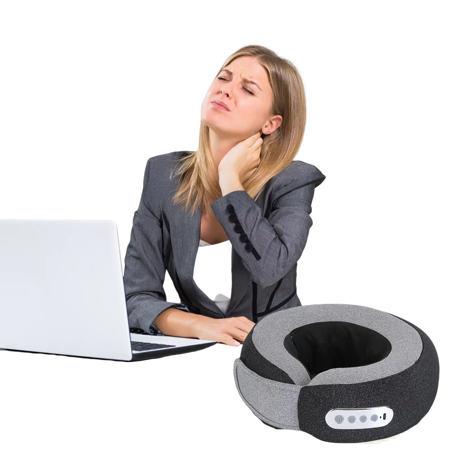 Shiatsu Neck Massager Pillow with Heat and Memory Foam
