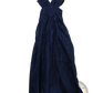 Shimmering v Neck High Slit Maxi Evening Gown