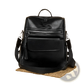 One Shoulder Cream Faux Leather Backpack 35cm
