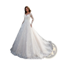 Off Shoulder Lace Long Sleeve Bridal Wedding Gown