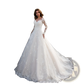 Off Shoulder Lace Long Sleeve Bridal Wedding Gown