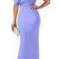 Off the Shoulder Mermaid Evening Gown with Draped Bodice