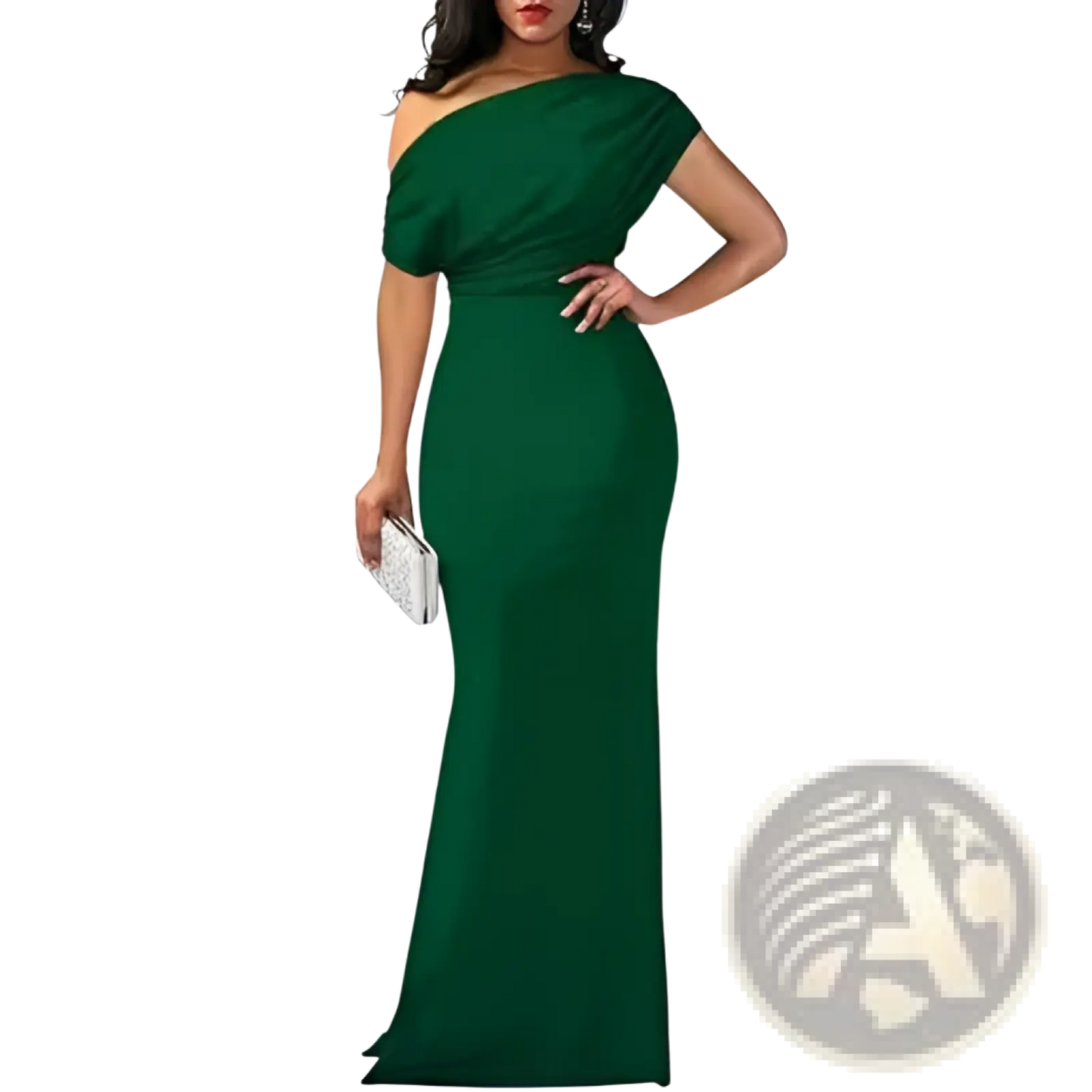 Off the Shoulder Mermaid Evening Gown with Draped Bodice