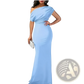 Off the Shoulder Mermaid Evening Gown with Draped Bodice