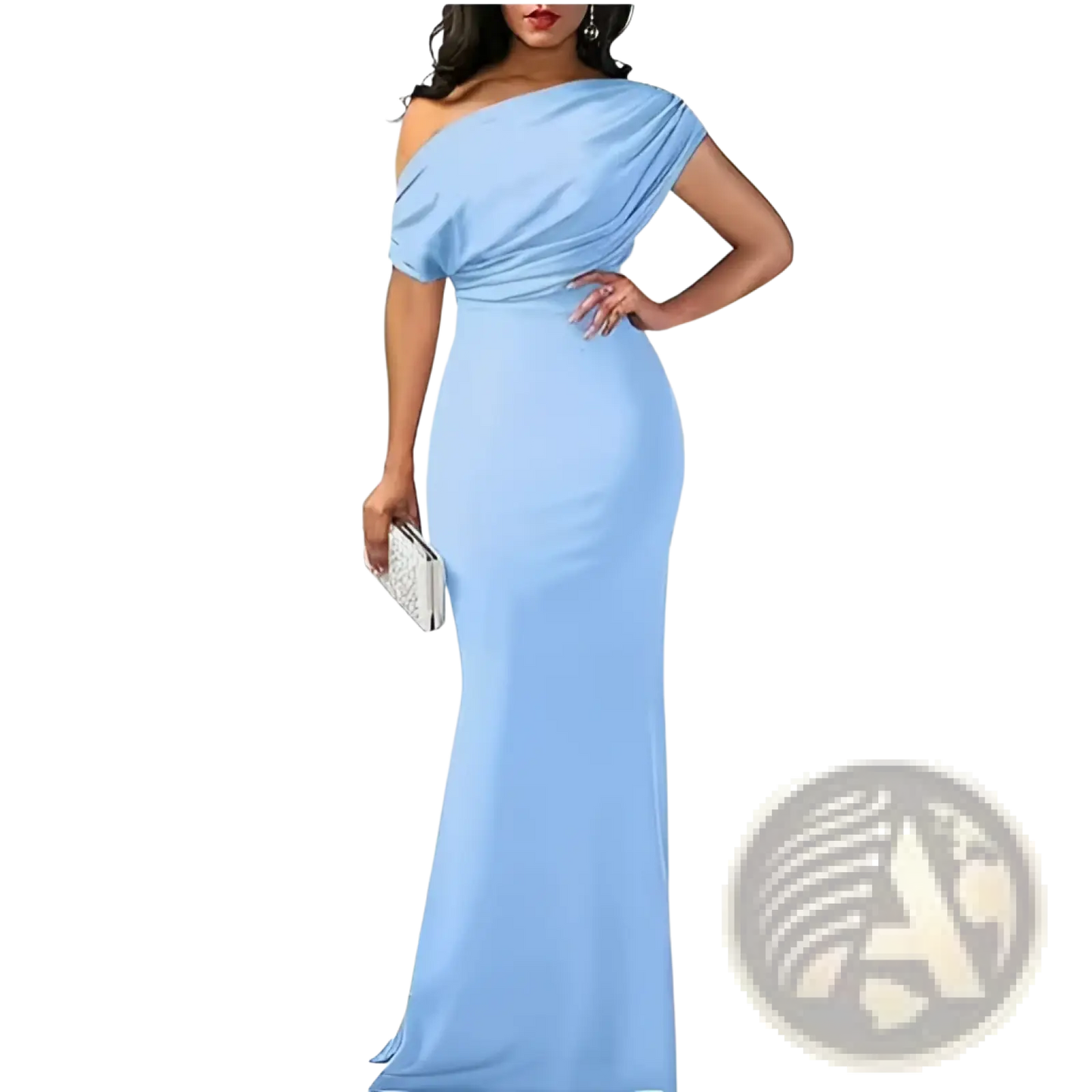 Off the Shoulder Mermaid Evening Gown with Draped Bodice