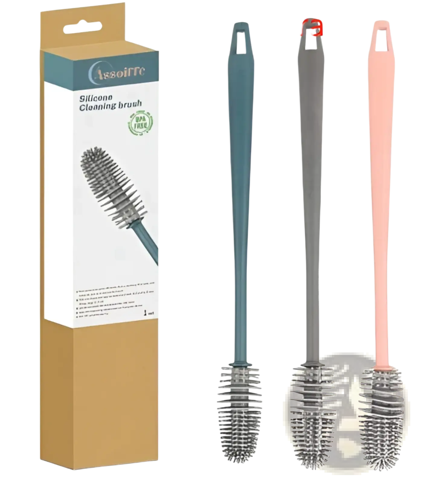 Silicone Bottle Brush Set 3 Pack for Cup Cleaning