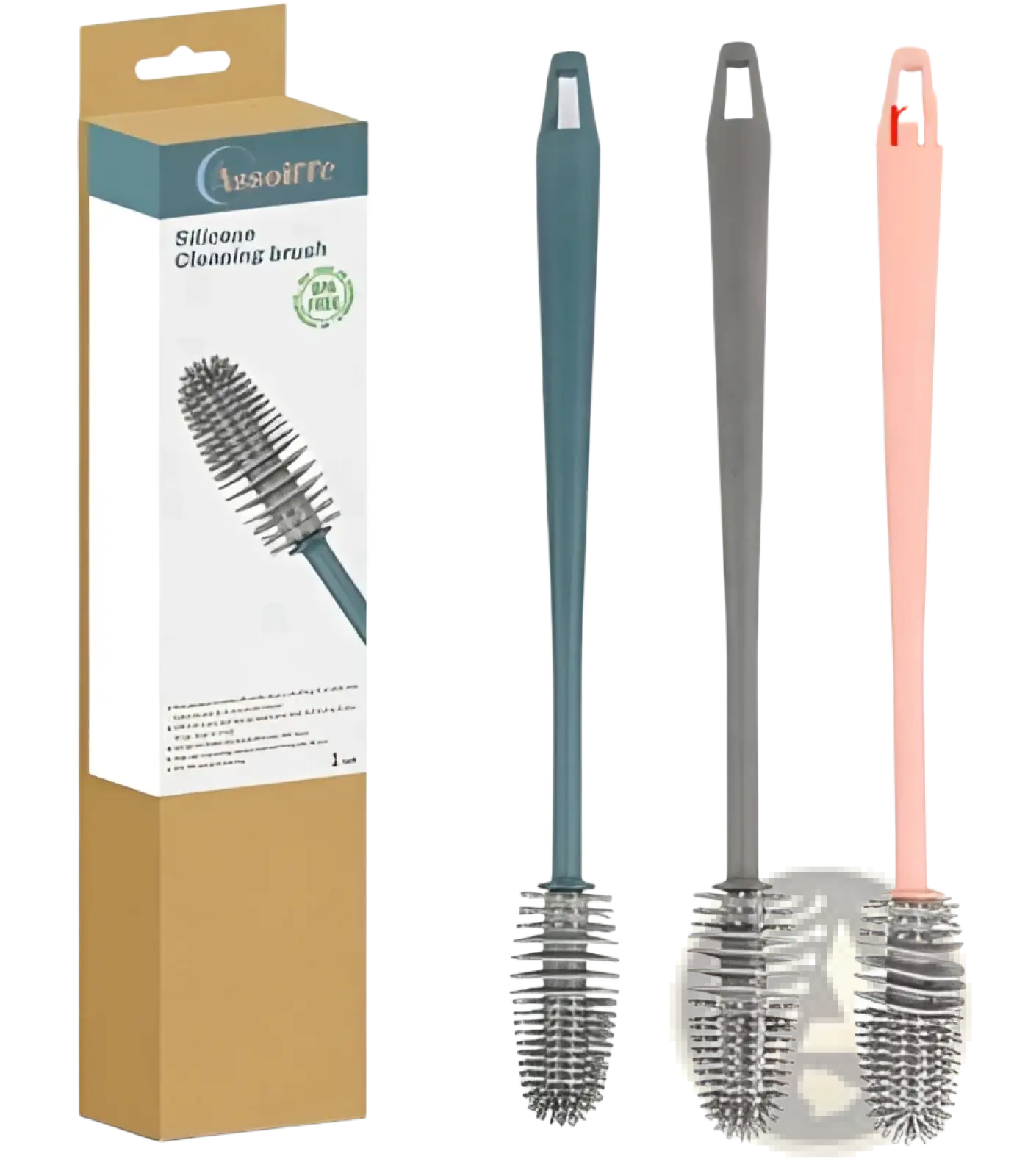 Silicone Bottle Brush Set 3 Pack for Cup Cleaning