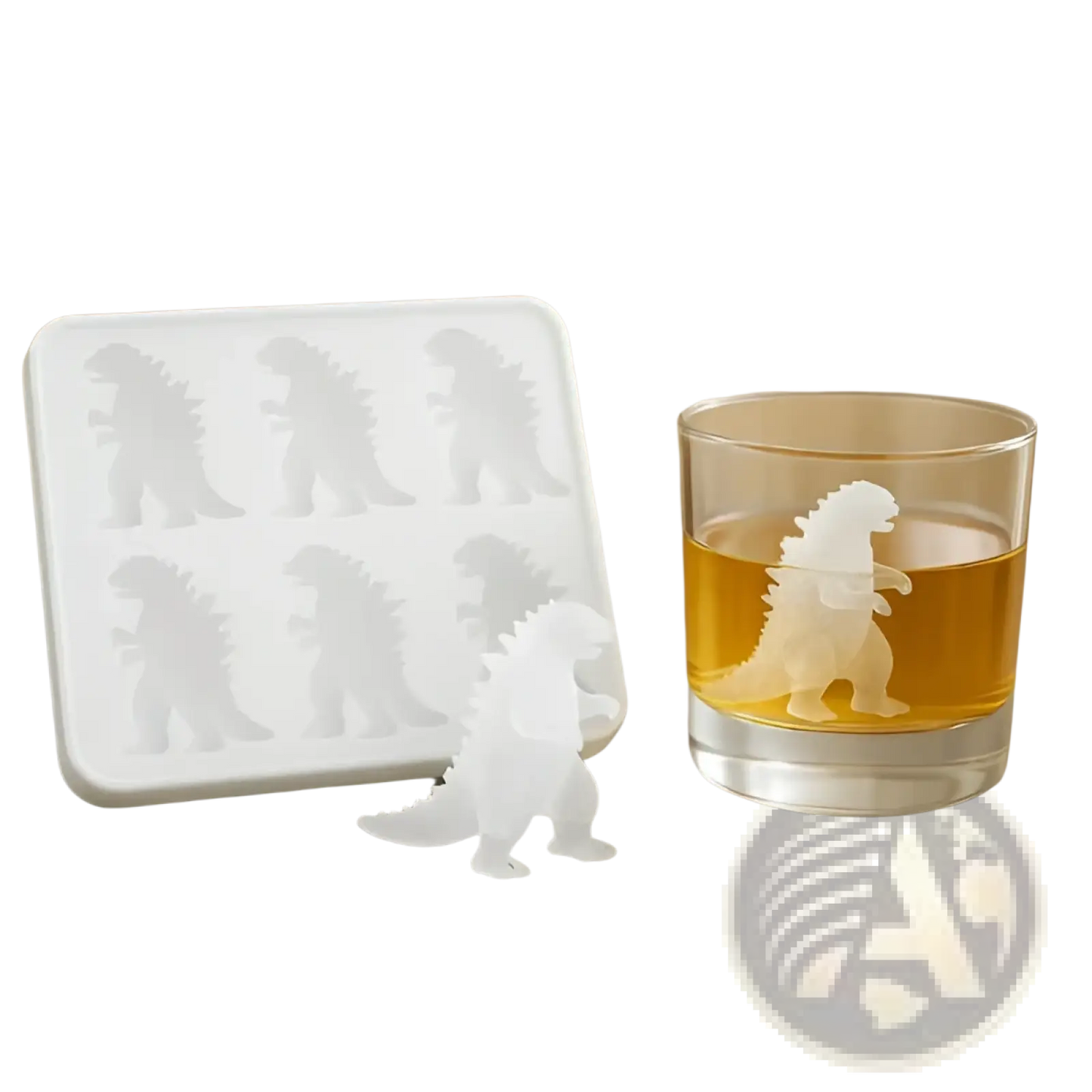 Silicone Dog and Godzilla Ice Cube Tray Mold Set