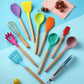 Silicone and Wood Heat Resistant Cooking Utensil Set