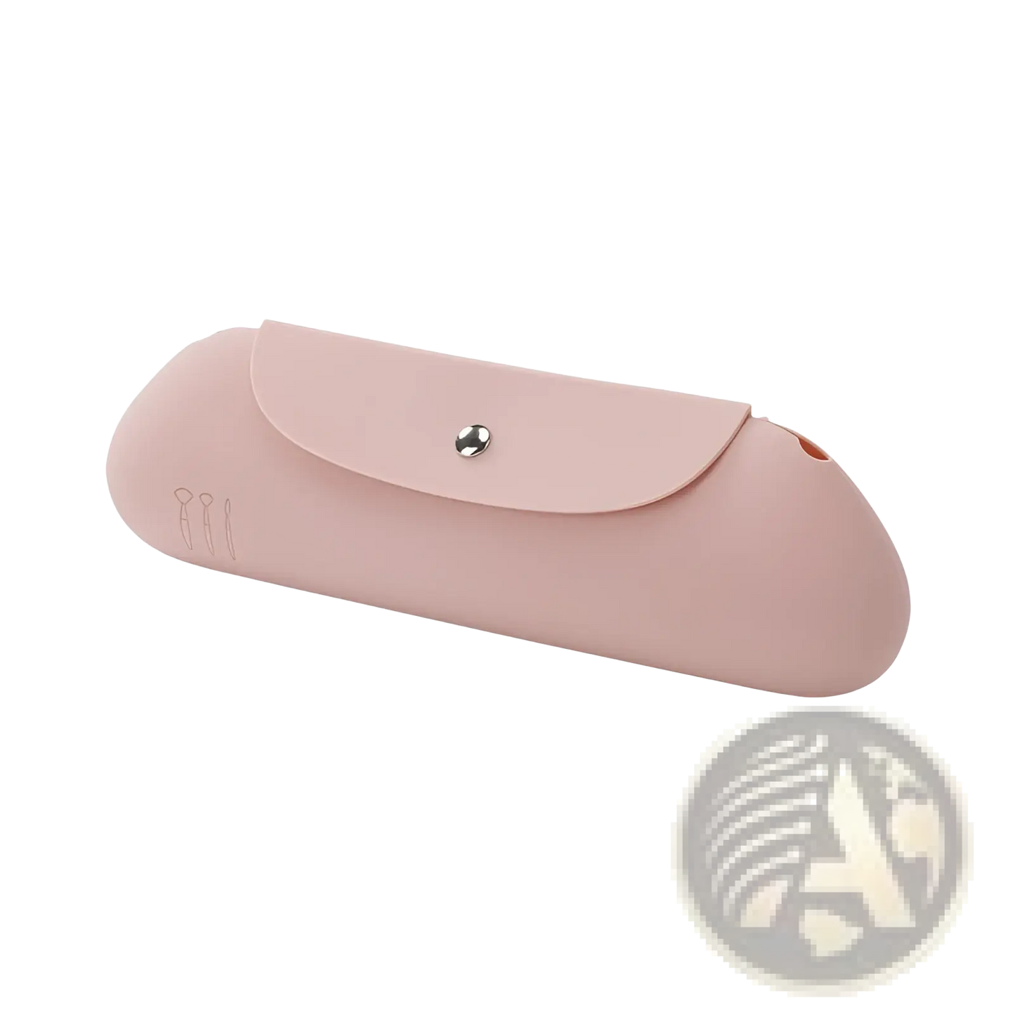 Silicone Makeup Brush Travel Bag Pink Case