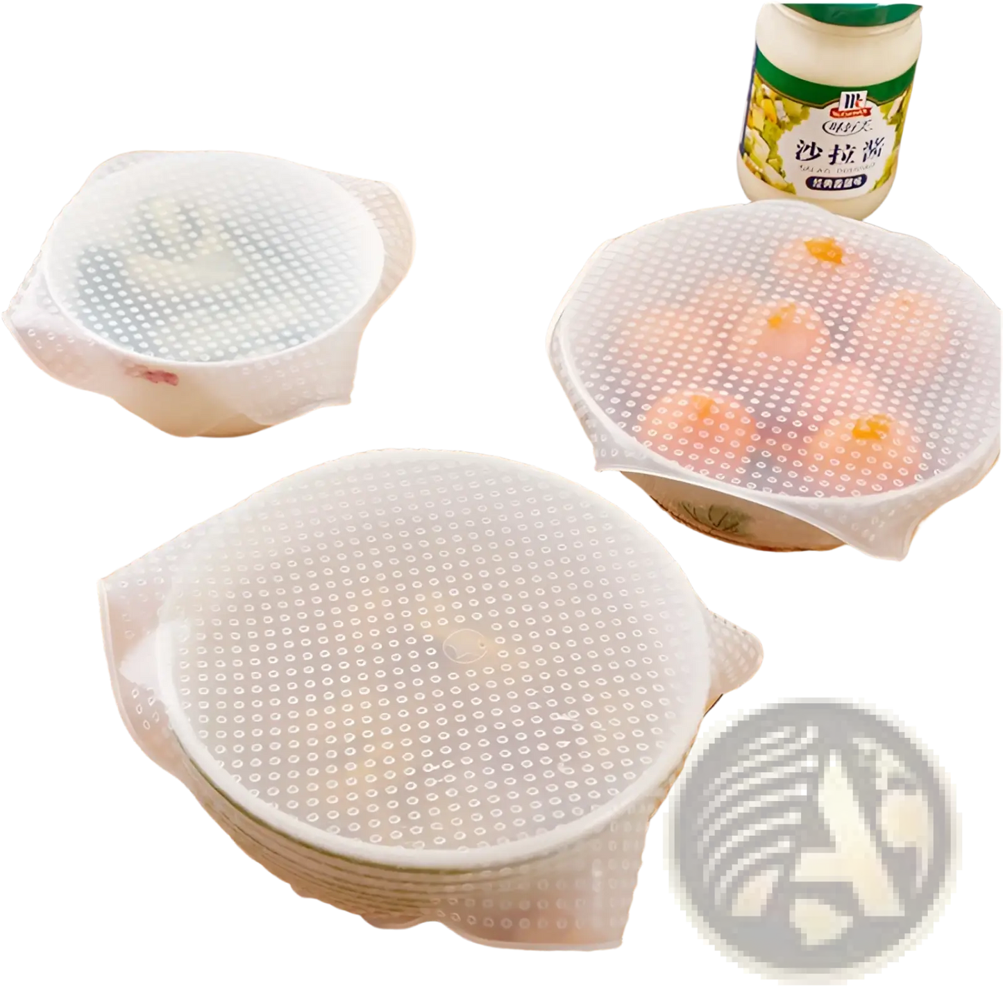 Silicone Stretch Lids Reusable Food Covers 4 Pack