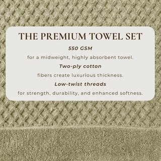 Cotton Diamond Waffle Weave Bath Towel Set - Grayson Collection