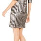 Vestido de coquetel curto com zíper e manga 3/4, decote joia, cinza, tamanho 18, R&amp;M Richards para mulheres